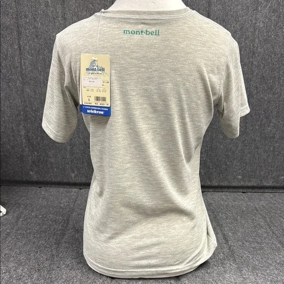 Mont-bell Gray and Green Short Sleeve Tee with Graphic Design - Picture 3 of 5